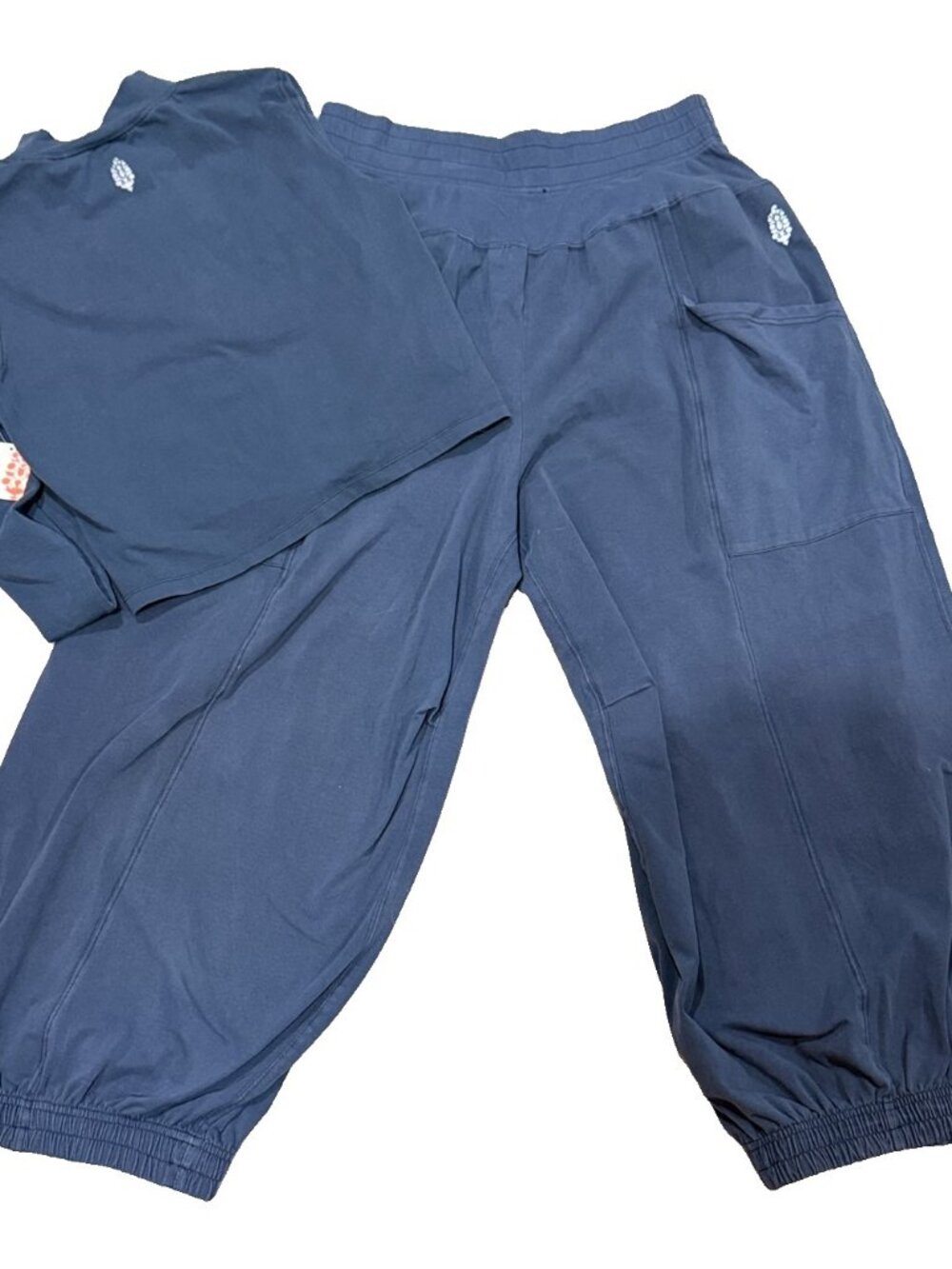 FP Movement Free People 2-Piece Set Midnight Navy Top & Jogger Women's XL NWT